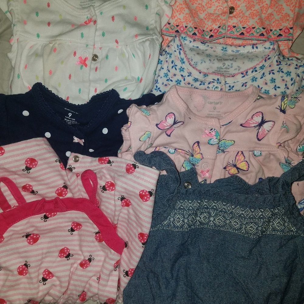9m Carter's Rompers